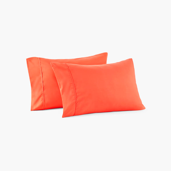 Load image into Gallery viewer, Hot Coral Pillowcase Set