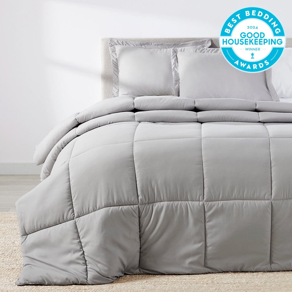 Brushed Silver Oversized Comforter Set