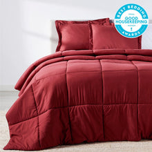 Load image into Gallery viewer, Deep Crimson Red Oversized Comforter Set