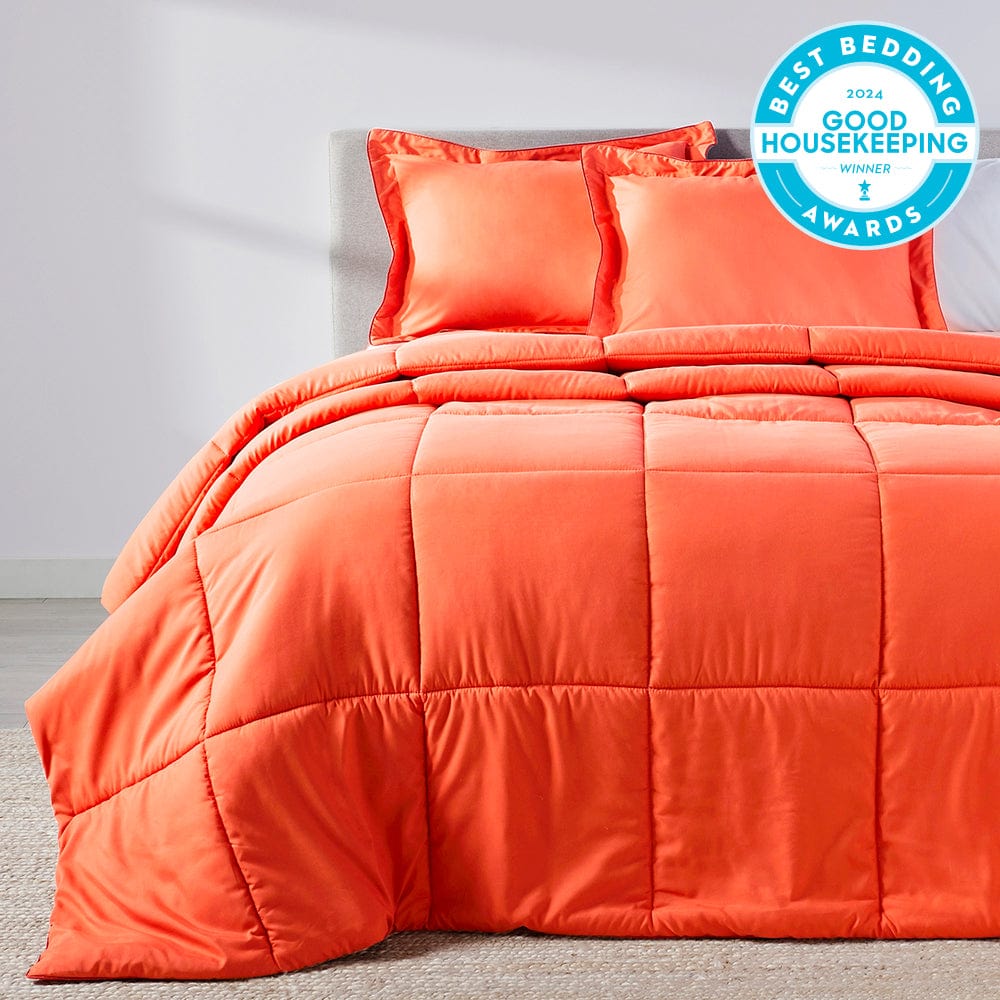 Hot Coral Oversized Comforter Set