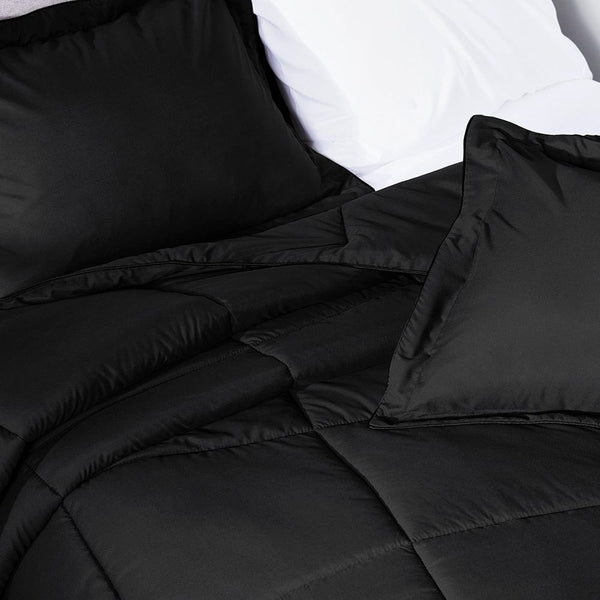 Load image into Gallery viewer, Midnight Black Oversized Comforter Set