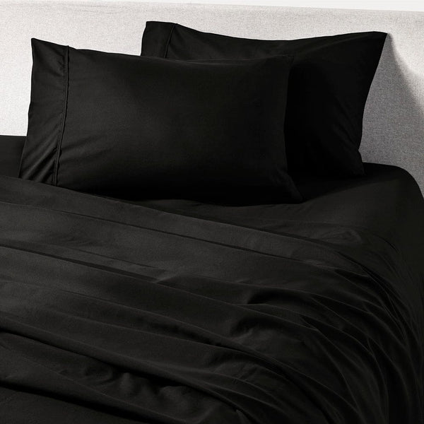 Load image into Gallery viewer, Midnight Black Sheet Set