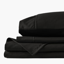 Load image into Gallery viewer, Midnight Black Sheet Set