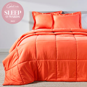 Hot Coral Oversized Comforter Set