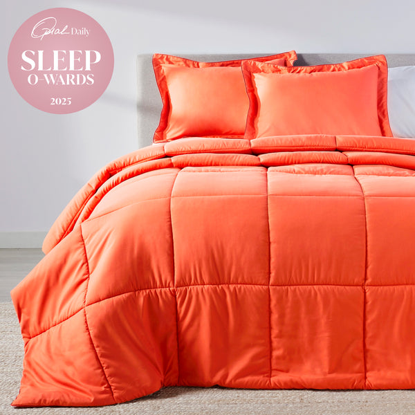 Load image into Gallery viewer, Hot Coral Oversized Comforter Set