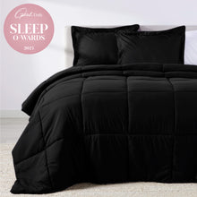Load image into Gallery viewer, Midnight Black Oversized Comforter Set