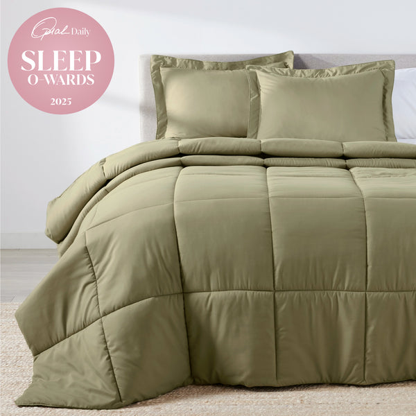 Load image into Gallery viewer, Sage Green Oversized Comforter Set