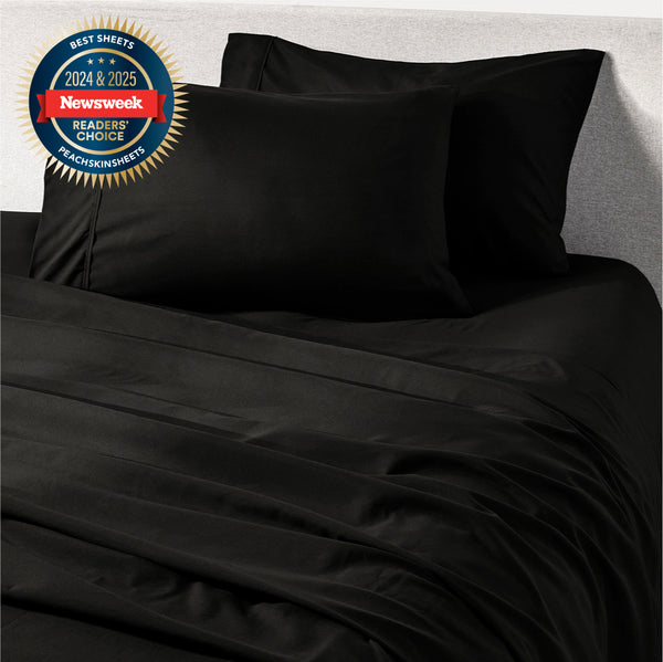 Load image into Gallery viewer, Midnight Black Sheet Set