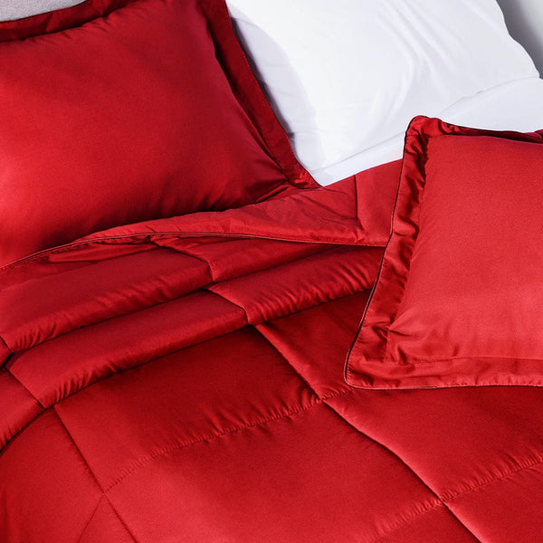 Load image into Gallery viewer, Red Velvet Oversized Comforter Set