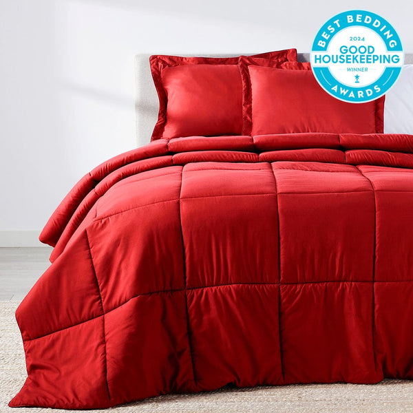 Load image into Gallery viewer, Red Velvet Oversized Comforter Set