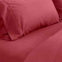 Load image into Gallery viewer, Deep Crimson Red Sheet Set