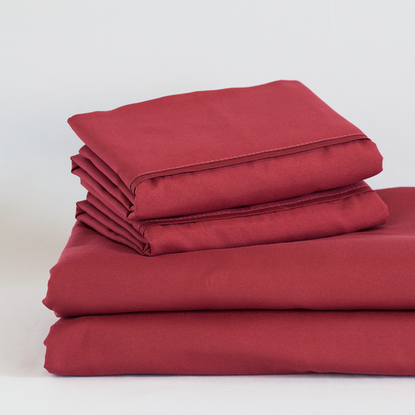 Load image into Gallery viewer, Deep Crimson Red Sheet Set