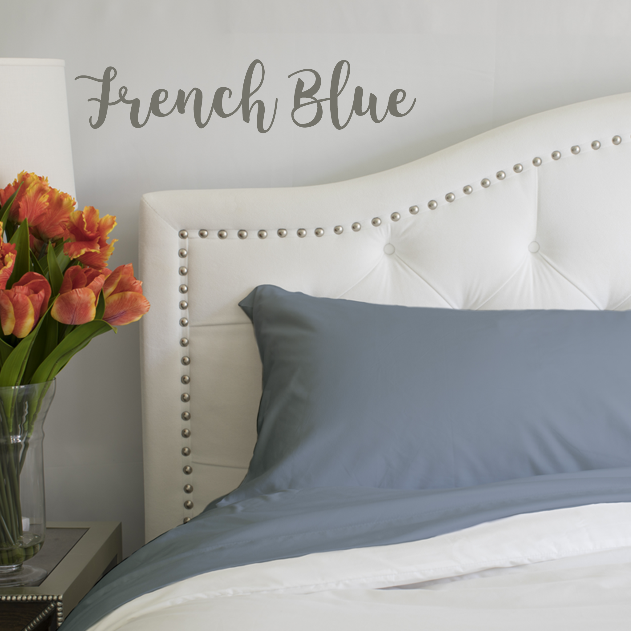 French Blue Sheet Set